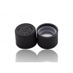Child Proof Cap Black Screw Thread Plastic Cap 18mm Ribbed Closure for sale