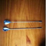 Long Handle Made Custom Bar Spoon Metal Cocktail Twisted Mixing Spoon