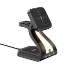 Metal Base 3 In 1 Wireless Charger Magnetic Wireless Charger For iWatch Earphone for sale