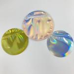 Holographic Mylar Printed Coin Zipper Packaging Bags Circle Shaped 3.5g for sale