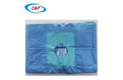 China SMS PE Sterile Blue Craniotomy Drape Towel For Head Surgery supplier