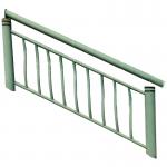 Prefabricated Wrought Iron Stair Handrail Balustrade Black Metal Railing Interior for sale