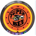 12V Chrome Neon Clock PSE Neon Tube Clock Battery Dercoration for sale