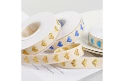 China 16mm*9m Heart Pattern Jacquard Cotton Ribbon For Clothing Accessories supplier