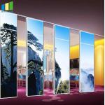 Fabric Surface Acoustic Partition Walls With Sliding Aluminium Track High Stable