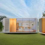Apple Cabin House Innovative And Contemporary Galvanized Steel Frame And Metal Carved Panel Exterior Wall for sale