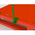 Red Orange 30*50mm Upright 150KG Capacity Stackable Stillages