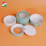 Cylinder Packaging Tube with PVC Window Cosmetic Loose Powder Essential Oils Face Cream Makeup Setting Craft Paper Tube for sale