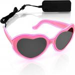 Heart Shape Luminous LED Glasses Neon EL Wire Light Glowing Pink Girls Women for sale