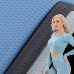 Mesh Yoga 80% Nylon 20% Spandex Stretch Knitted Fabric Texture for sale