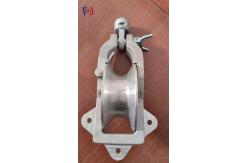 China 178×76MM Conductor Stringing Blocks Electric Power Construction 10KN Universal Stringing Pulley supplier