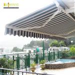 Home Patio Motorized Waterproof Retractable Awning With Screen