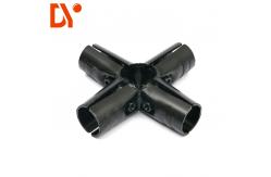 China 2.3mm Thick SPHC Metal Black Electrophoresis Lean Pipe Joints Rust Proof supplier