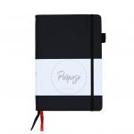 Custom A5 Wide Ruled Hardcover Writing Notebook with Back Pocket Double Bookmarks for sale