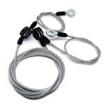 PVC Coated Transparent Steel Lifting Slings Lanyard Cable Tether Safety Strap for sale