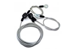 China Custom Wire Rope Assemblies PVC Coated Transparent Lanyard Cable Tether Safety Strap supplier