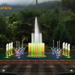 Music square ground water fountain for sale