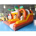 Digital Printing Inflatable Combos Chicken Cartoon Inflatable Bouncy House With Slide Jumping House