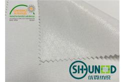 China 100% Polyester Interlining Fabric With Flat Coating HDPE For Casual Shirt supplier