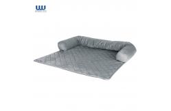 China Dogs Cats Pet Sleeping Mat Filled 3 Sided Bolster Soft Plush Fabric supplier