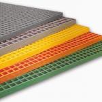Green Mesh Walkway ISO Fiberglass Grating Panels for sale