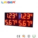 Red Digits Color Professional Led Price Display , Electronic Gas Price Signs X 4 Rows for sale