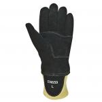 EN659  Flame Retardant Firefighter Gloves Cowsplit Shell Wristlet Cuff for sale