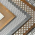 Powder Coating Bronze Gold Color Honeycomb Hole Round Hole Metal Mesh Perforated Metal Sheet for sale