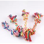 Various Size Dog Chew Toys , Cotton Material Colorful Dog Teething Toys for sale