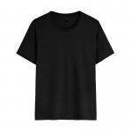 Cotton Fitted Blank Black T Shirt Custom Silkscreen Embroidery Print Logo for sale