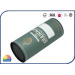 Spot UV Metal Cap Wine Bottle Paper Packaging Tubes for sale
