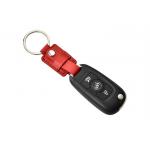 Zinc Alloy Frame Car Key Ring Holder Braided PU Genuine Leather Key Holder for sale