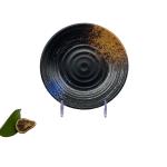 Matte Japanese Melamine Dinnerware Black Melamine Dinner Set Anti Scratch for sale