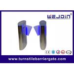 Pedestrian Flap Barrier Gate Access Control Turnstile For Subway 304 Stainless Steel for sale