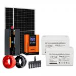 Off Grid Solar Power Generation System 1KW Hybrid GEL Battery Solar Energy For Residential for sale