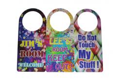 China Door Hanger 3D PET Lenticular Card Printing For Hotel / Home Caution supplier