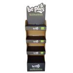 Eco Friendly Black Cardboard Display Rack For Shop Custom