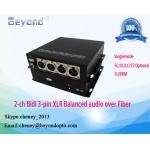 XLR Audio extender,2-ch XLR balanced audio to fiber convertor,2-ch TWO-way balanced audio to fiber extender for sale