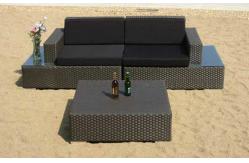 China 3pcs poly wicker sofas  supplier