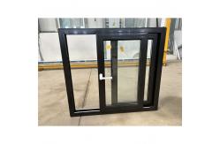 China Frame Black PVC Double Glazed Upvc Sliding Sash Windows Customizable supplier
