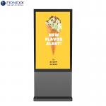 75Inch Gray Android Outdoor Digital Signage Totem Sleek Bezel for sale