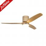 Energy Saving 52in Flush Mount LED Ceiling Fan With Solid Wood Blades