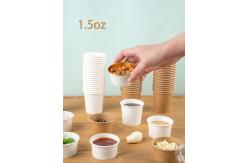 China 2oz Eco Friendly Biodegradable Kraft Sauce Cups With Lids supplier