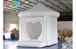 China Wedding Inflatable Bounce White Jumping Castle Flame Retardant supplier
