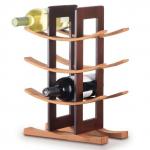 High End 12 Wine Bottle Display Stand , Boutique Bamboo Display Stand for sale