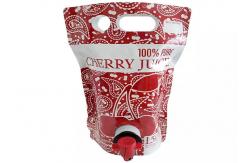 China Large Capacity Stand Up Fresh Juice Spout Pouch With Butterfly Tap / Spigot supplier
