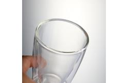 China Hand Blown Insulated 250ml Double Wall Glass Cup supplier