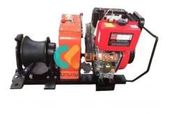 China Four Gear 5 Ton Diesel Engine Capstan Winch With Detachable Drum supplier