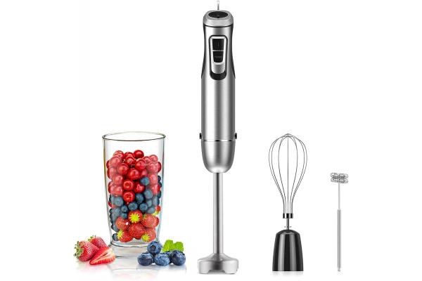 600W Portable Blending Stick - Blend Anywhere with Dishwasher Safe Convenience