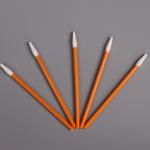 Cleanroom Bend Flexible Paddle Polypropylene Handle Polyester Microfiber Head Cleaning Swabs
